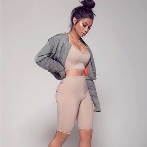 Two piece crop top and shorts